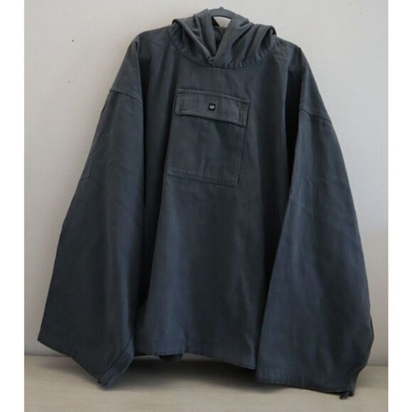 Yeezy GAP Engineered by Balenciaga Men's Sz L Dark Green Sateen Anorak - Picture 1 of 12
